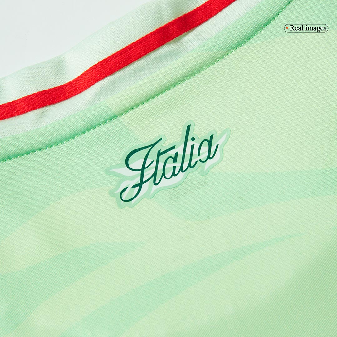 Italy Men's Away Football Jersey 2025 Green - Women's Euro