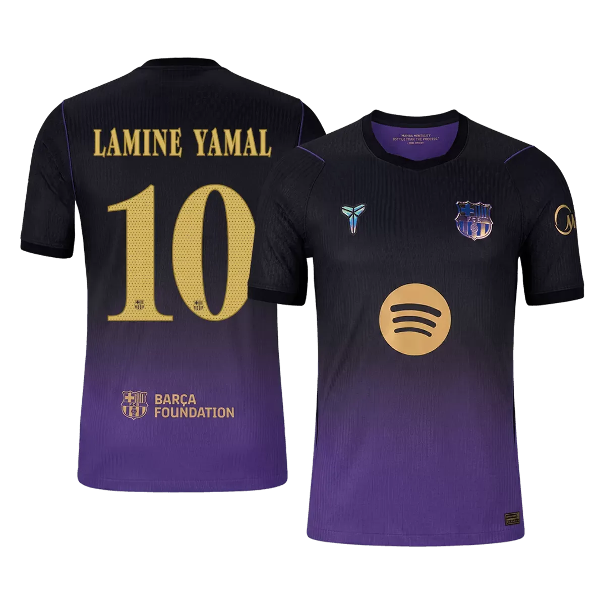 Camiseta de Lamine Yamal nº 10 del Barcelona, versión visitante, temporada 2025/26 - Champions League