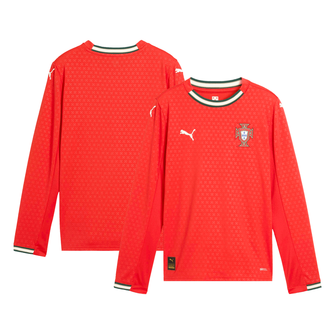 Portugal Home Long Sleeve Football Jersey 2025 Red