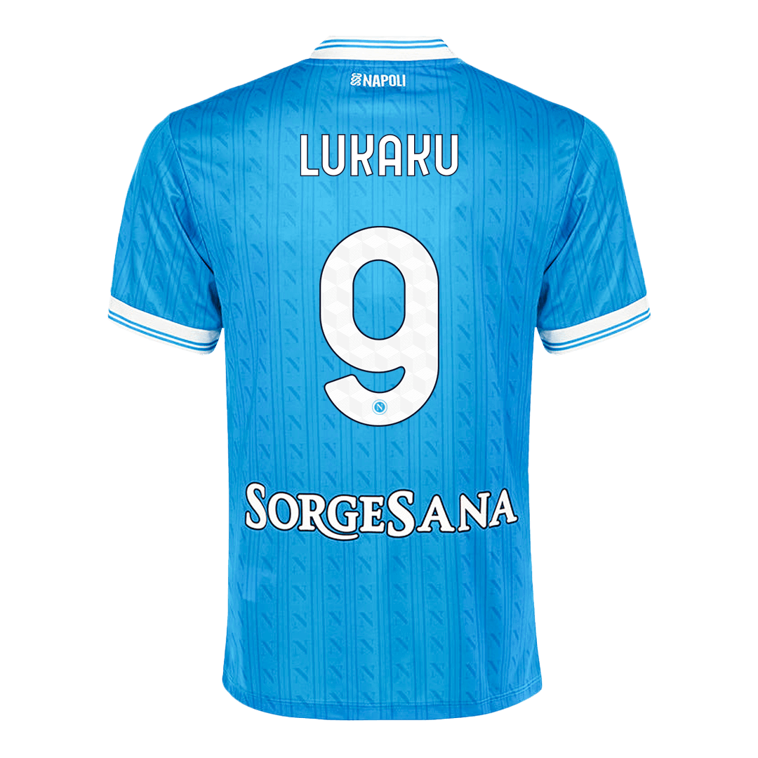 Camiseta de fútbol del Napoli de Lukaku #9, temporada 2025/26