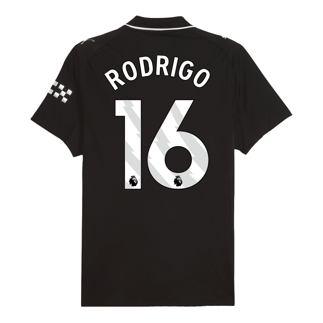 RODRIGO #16 Camiseta de fútbol del Manchester City, versión visitante, temporada 2025/26