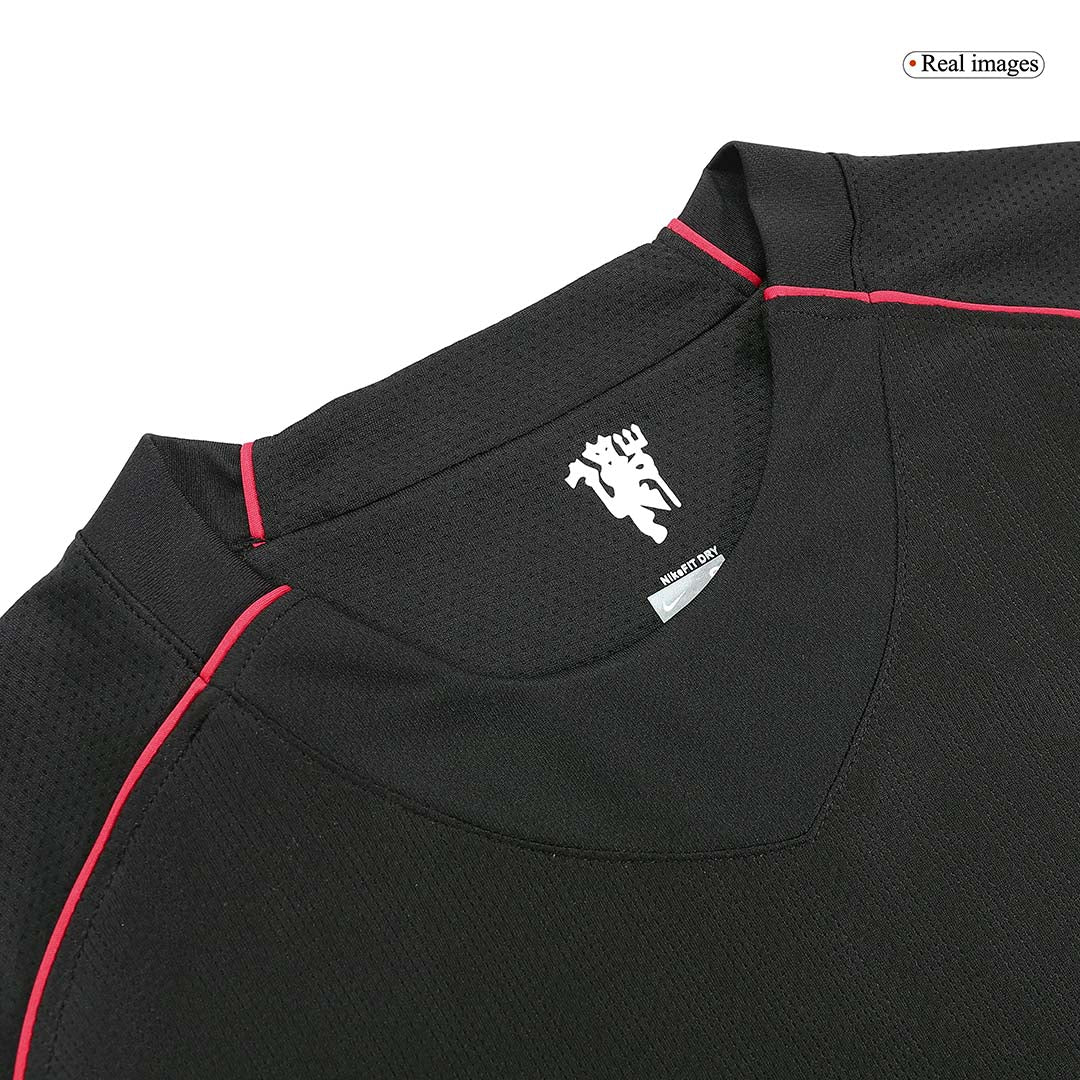 Camiseta de fútbol retro de manga larga de visitante del Manchester United 2007/08