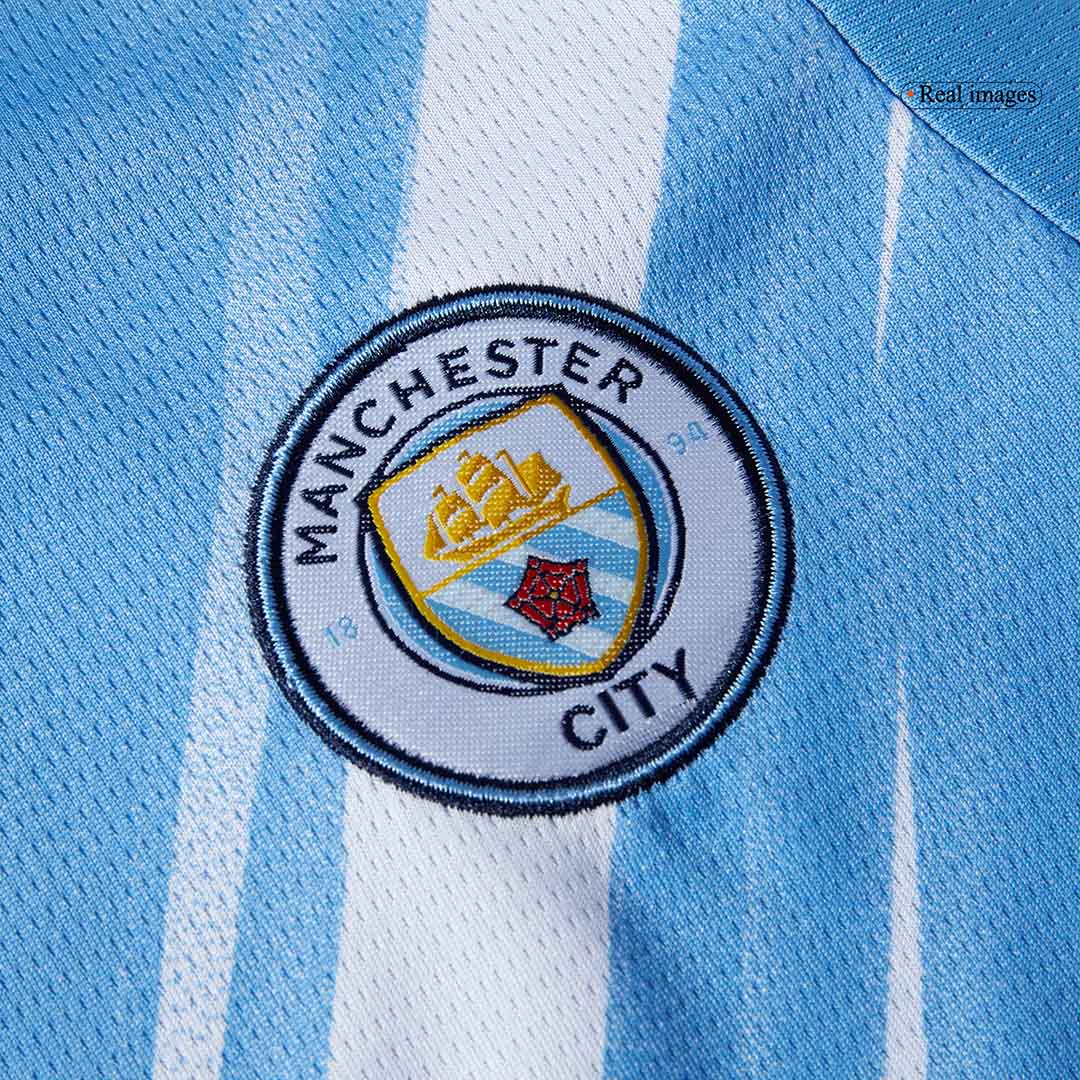 Manchester City Kid's Home Soccer Jersey Kit (Jersey+Shorts) 2025/26 Blue