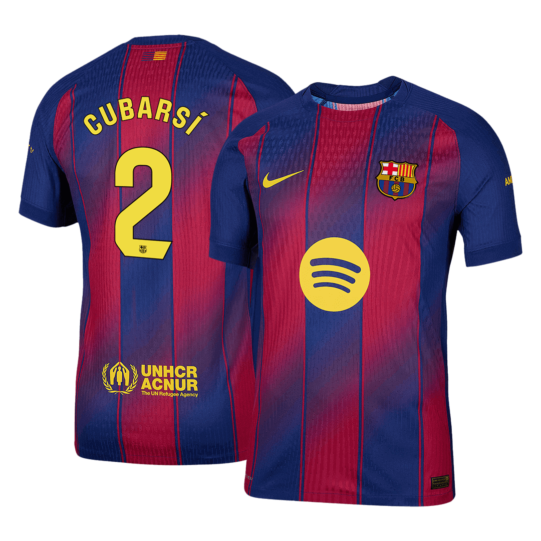 CUBARSÍ #2 Barcelona Home Player Version Soccer Jersey 2025/26
