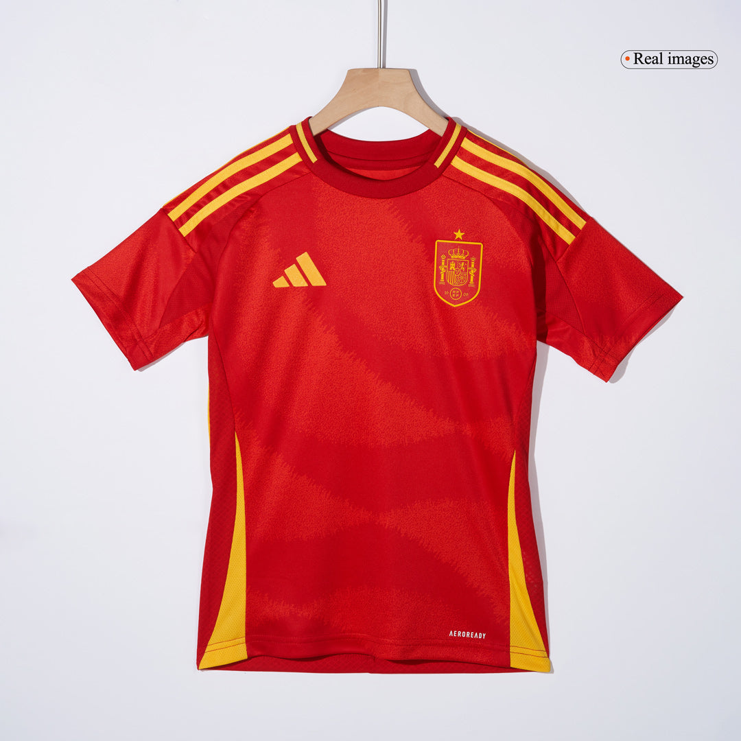 Spain Kid's Home Football Jersey Kit (Jersey+Shorts+Socks) Euro 2024