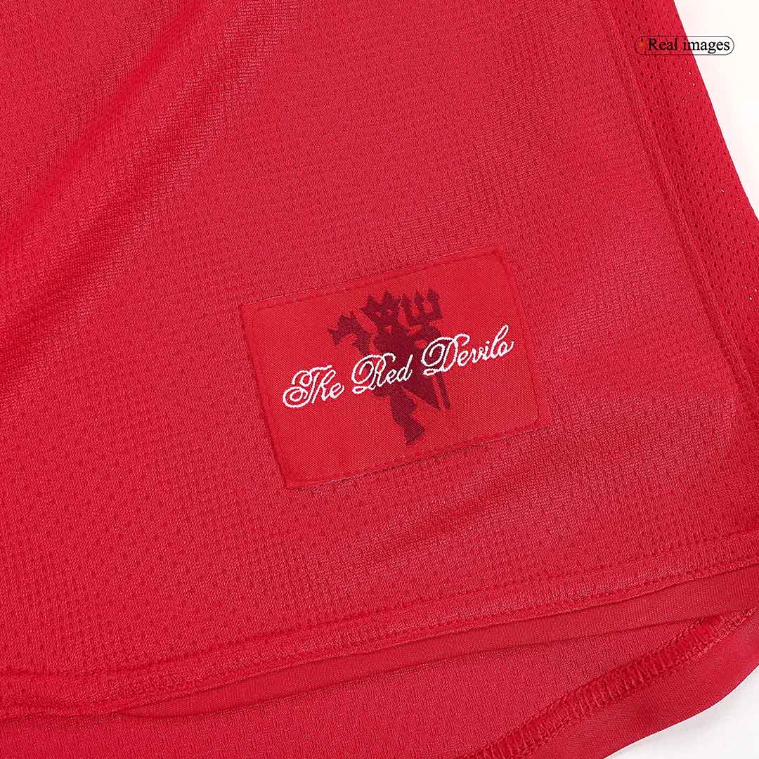 Manchester United 2007/08 Champions League Home Long Sleeve Retro Soccer Jersey - UCL Final