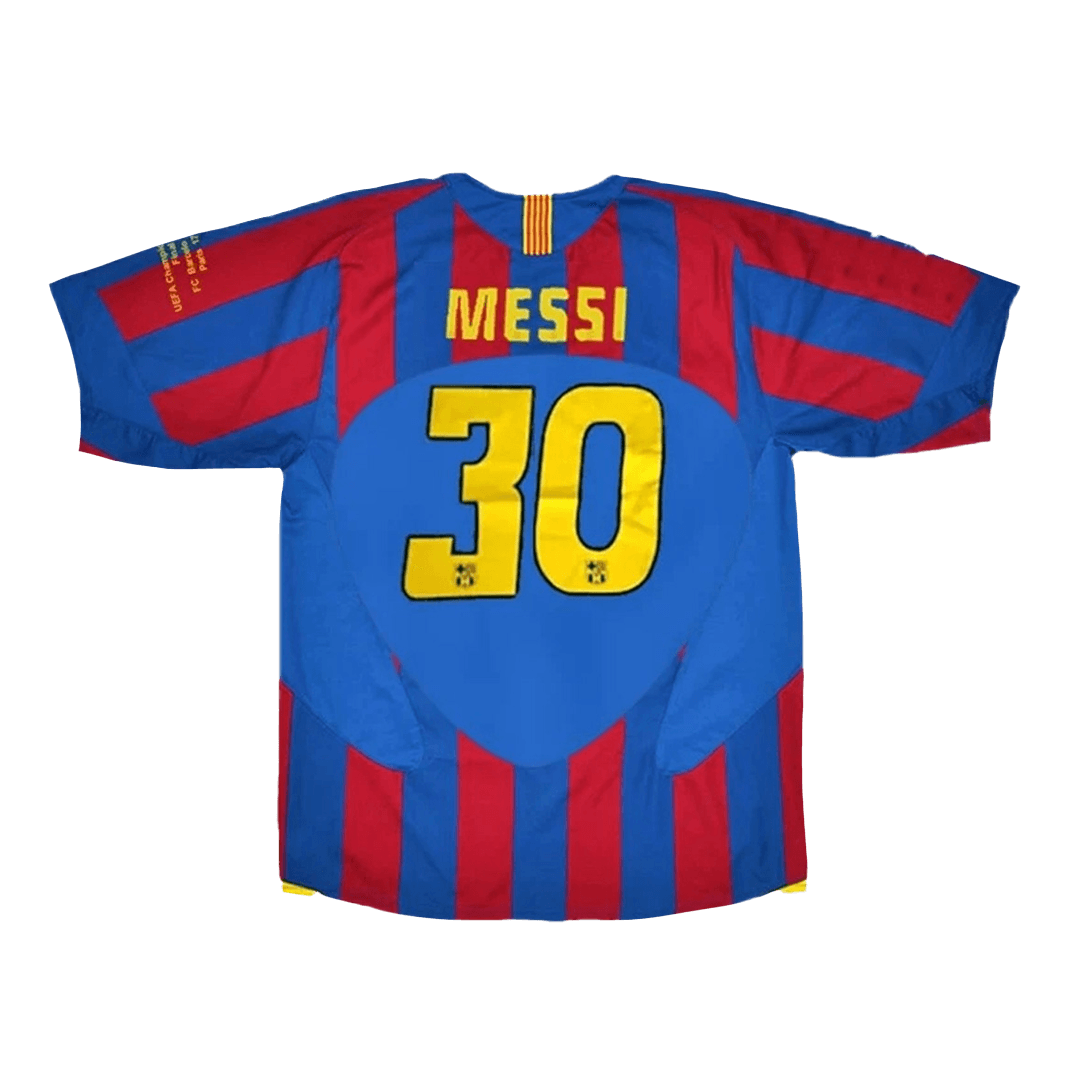 Barcelona MESSI #30 2005/06 Retro Home Soccer Jersey - UCL Final