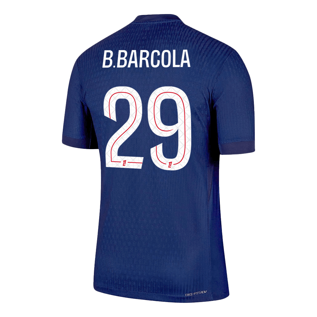 Camiseta de fútbol B. BARCOLA #29 PSG Versión Local Jugador 2025/26