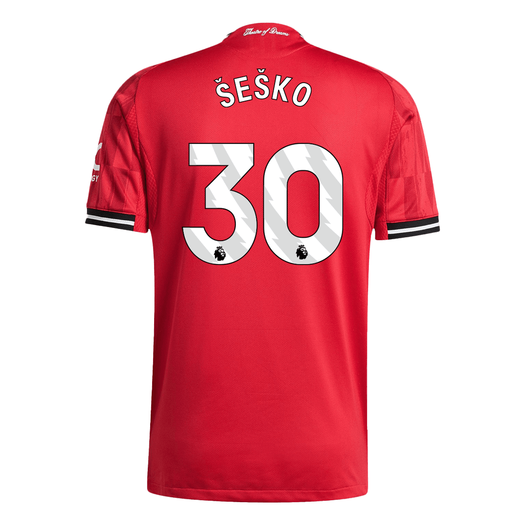 ŠEŠKO #30 Manchester United Home Player Version Soccer Jersey 2025/26