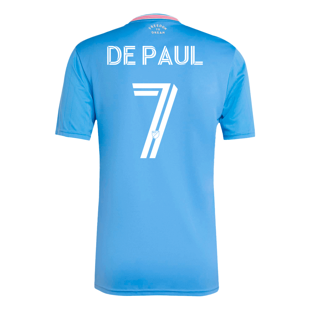 Camiseta de visitante del Inter Miami CF, número 7, de De Paul, temporada 2025