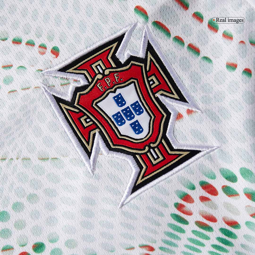 Camiseta de fútbol de manga larga de visitante de Portugal de Ronaldo #7 2025 Blanca