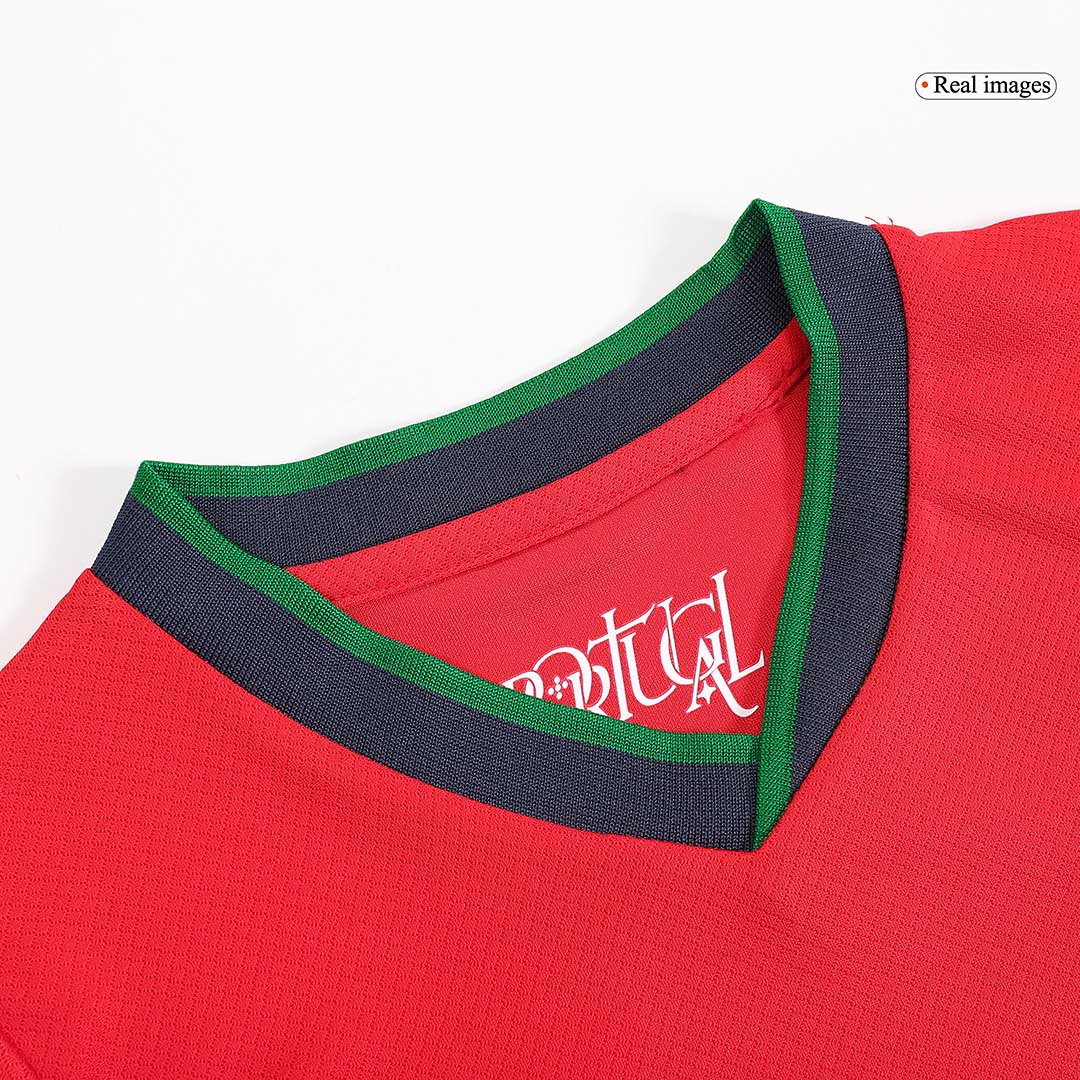 Portugal Kid's Home Football Jersey Kit (Jersey+Shorts+Socks) Euro 2024