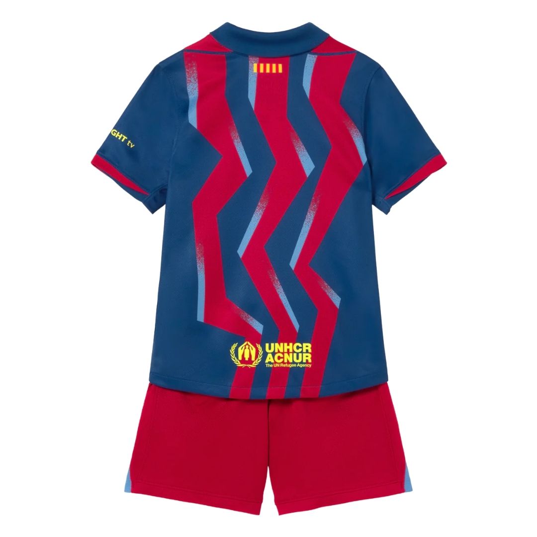 Cuarto uniforme de visitante del Barcelona para niños (Camiseta y pantalón corto) 2025/26
