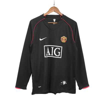Manchester United 2007/08 Away Long Sleeve Retro Soccer Jersey