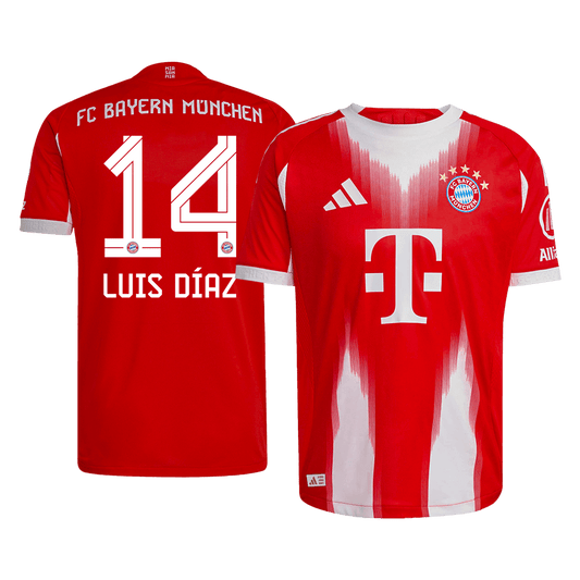LUIS DÍAZ #14 Bayern Munich Home Player Version Soccer Jersey 2025/26