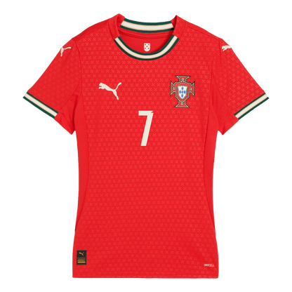 RONALDO #7 Portugal Women's Home Football Jersey 2025 Red