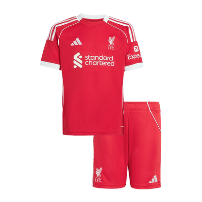 Kid's Liverpool Home Kit - Jersey+Shorts 2025/26