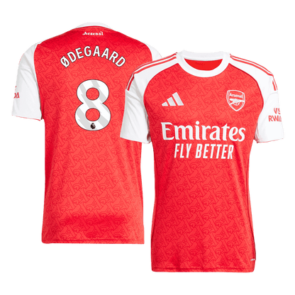 ØDEGAARD #8 Arsenal Home Soccer Jersey 2025/26 Red
