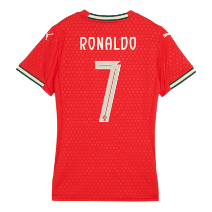 RONALDO #7 Portugal Women's Home Football Jersey 2025 Red