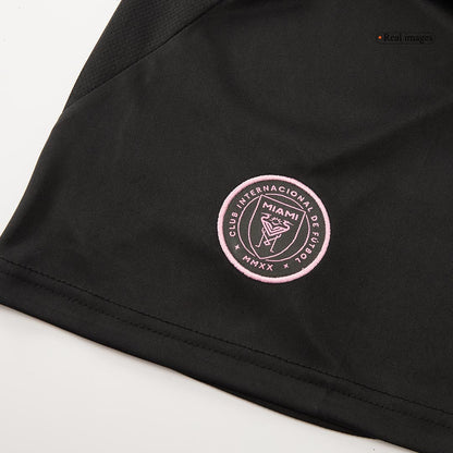 Inter Miami Away Soccer Jersey Kit (Jersey+Shorts) 2025 Black&Gray