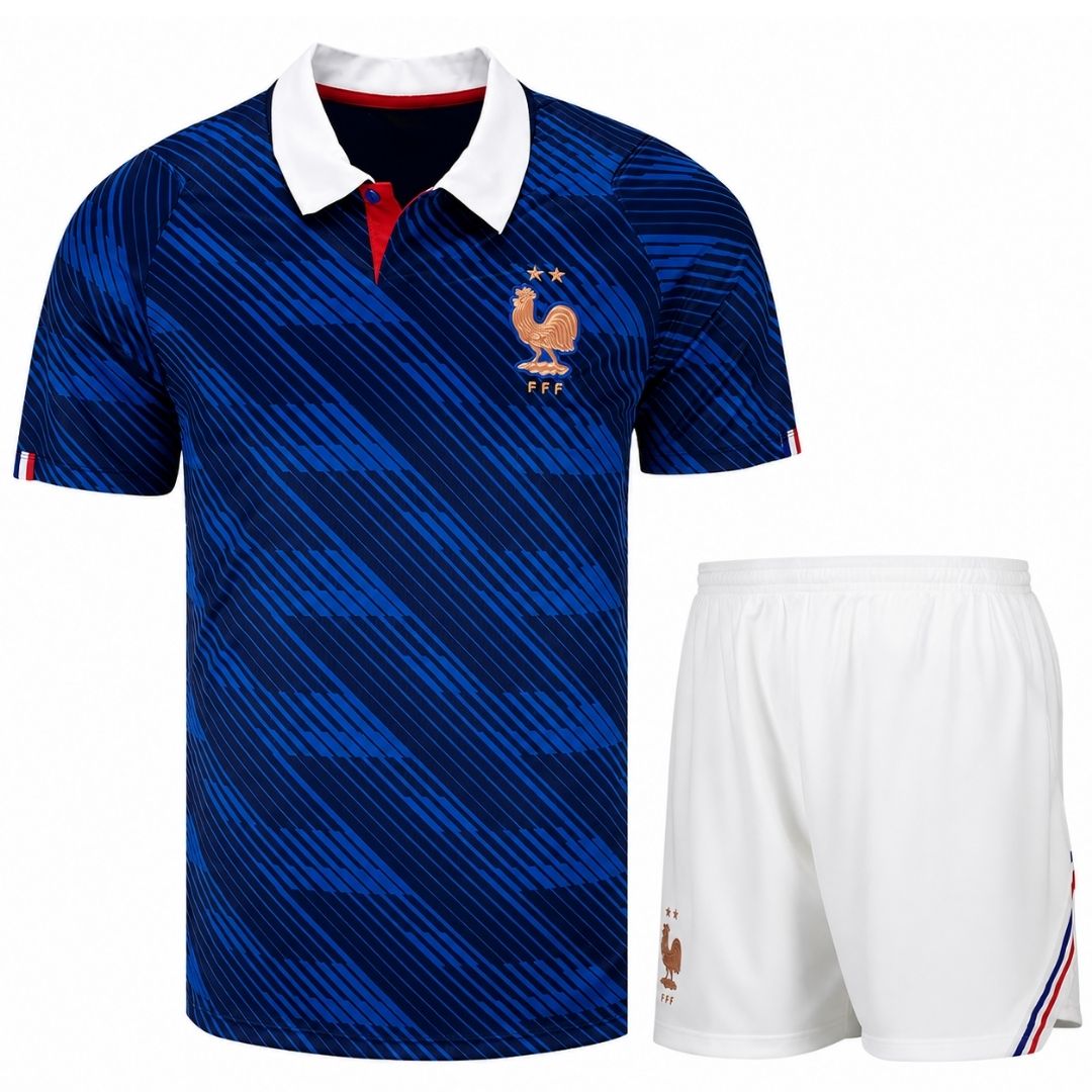 France Home Soccer Kit 2026 World Cup - Jersey + Shorts Without Logo