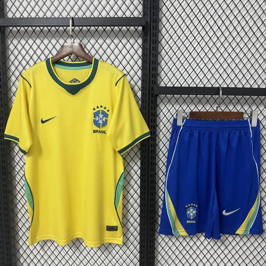 Brazil Home Soccer Kit - Jersey + Shorts 2026 World Cup