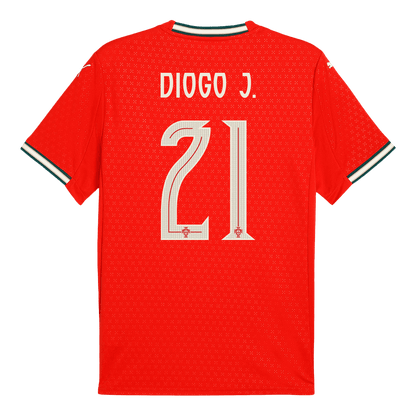 DIOGO J. #21 Portugal Home Football Jersey 2025