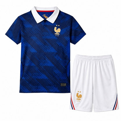 Kit domicile de football pour enfants France - Maillot+Short 2026