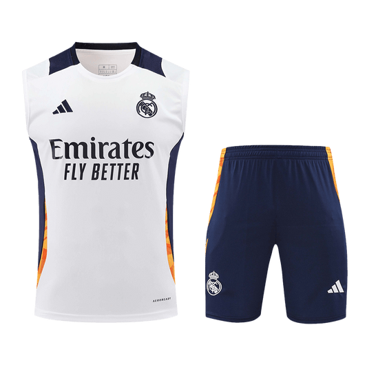 Real Madrid Pre-Match Soccer Jersey Vest Kit (Jersey+Shorts) 2024/25