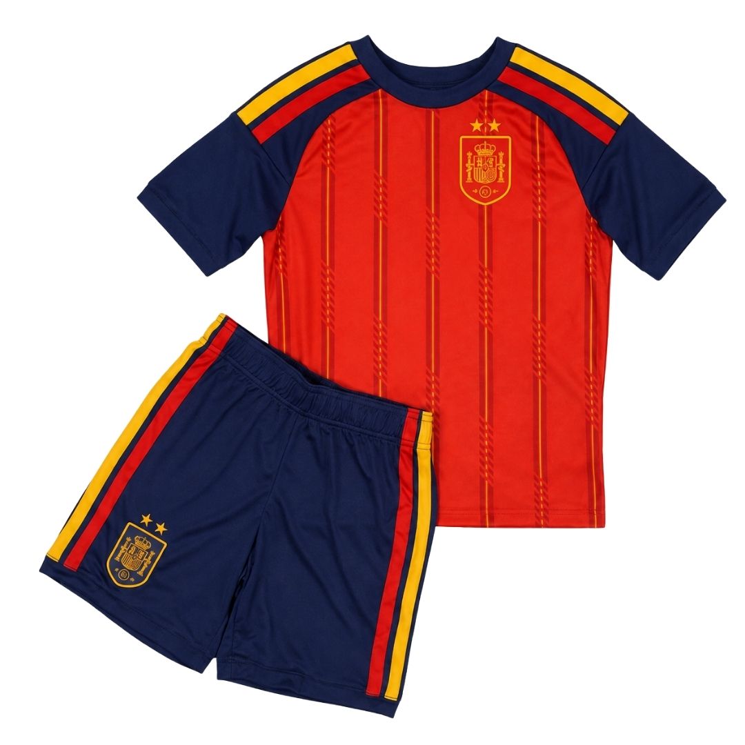 La Roja Kid's Home Soccer Kit - Winner Jersey+Shorts 2026 Without Logo