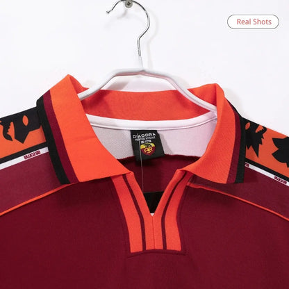 TOTTI #10 Retro Roma Home Soccer Jersey 1998/99