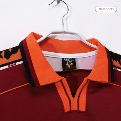 Roma 1998/99 Home Retro Soccer Long Sleeve Jersey