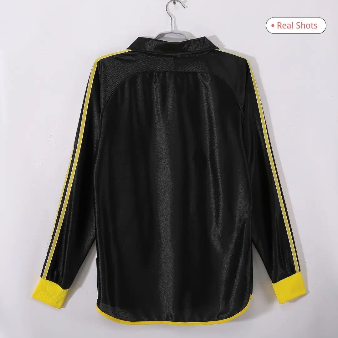 Camiseta de fútbol retro de manga larga de visitante del Real Madrid 1999/00