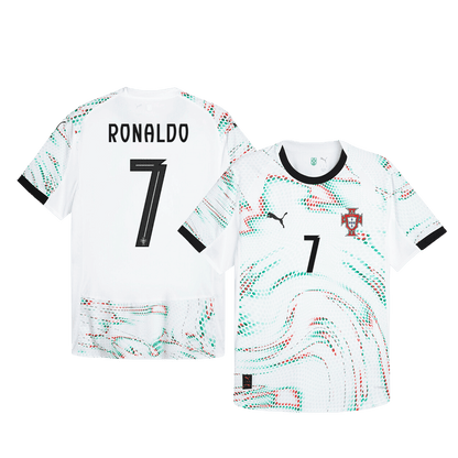 RONALDO #7 Portugal Away Player Version Football Jersey 2025 White