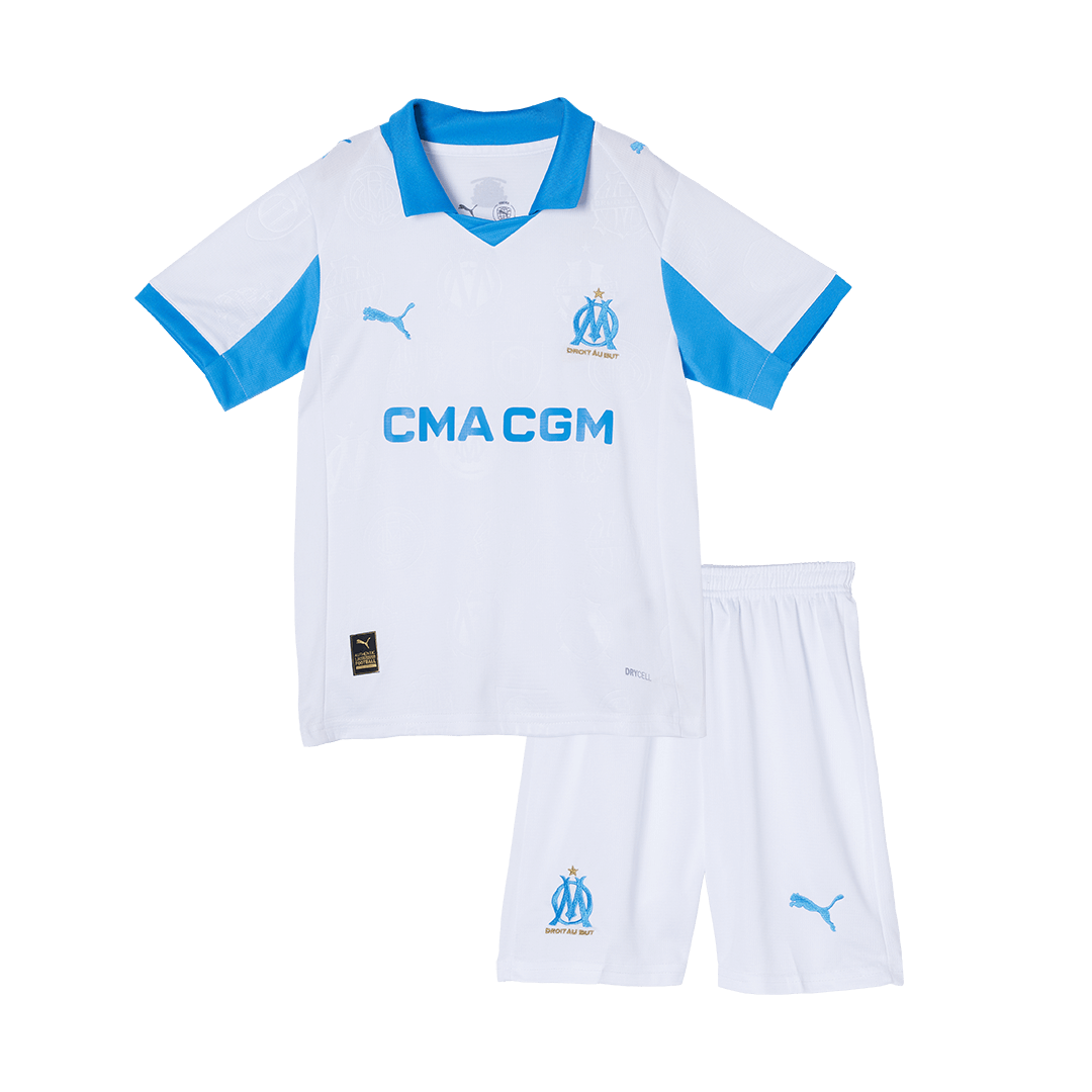 Marseille Kid's Home Kit - Jersey+Shorts 2025/26