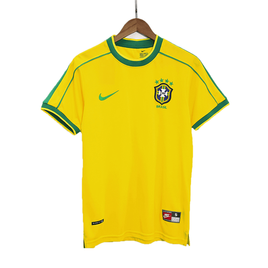 Brazil 1998 Home Retro Football Jersey