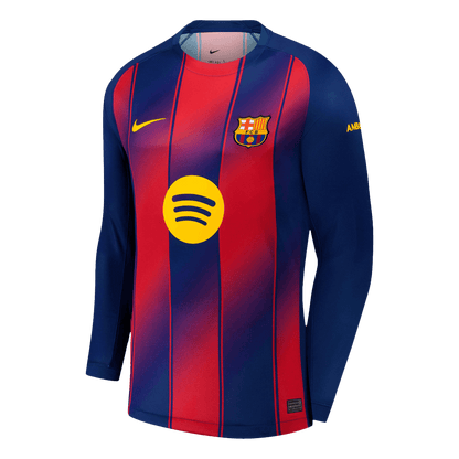 Barcelona Home Long Sleeve Soccer Jersey 2025-2026