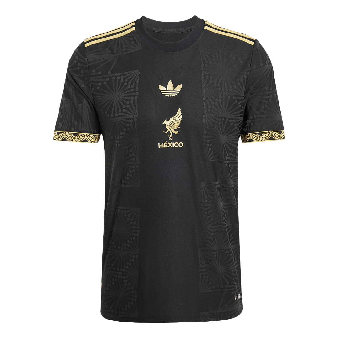 Mexico Third Away Player Version Football Jersey 2025 Black - Gold Cup