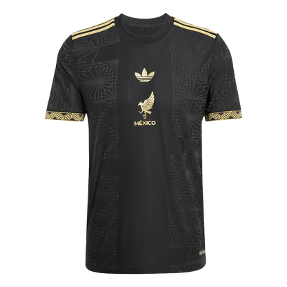 Mexico Third Away Player Version Football Jersey 2025 Black - Gold Cup