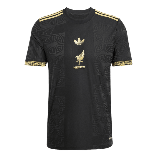Mexico Third Away Player Version Football Jersey 2025 Black - Gold Cup