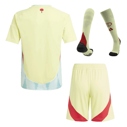 Spain Kid's Away Football Jersey Kit (Jersey+Shorts+Socks) Euro 2024