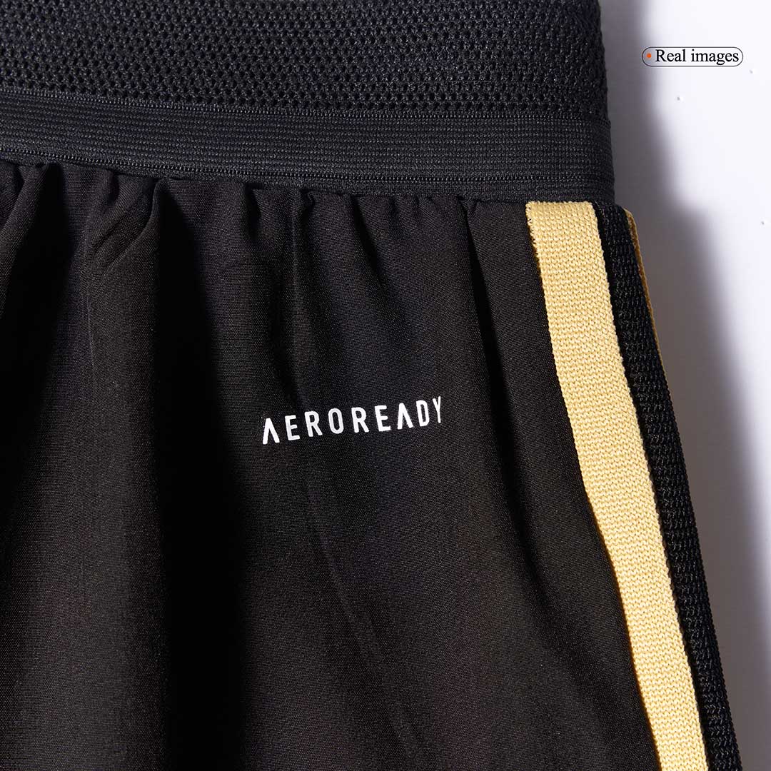 Mexico Third Away Player Version Soccer Shorts 2025 Black - Gold Cup