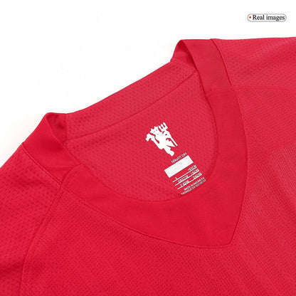 Manchester United 2007/08 Home Long Sleeve Retro Soccer Jersey