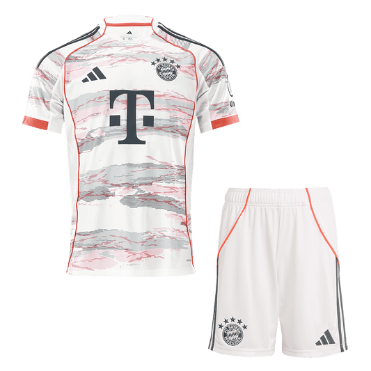 Bayern Munich Away Soccer Jersey Kit (Jersey+Shorts) 2025/26 White