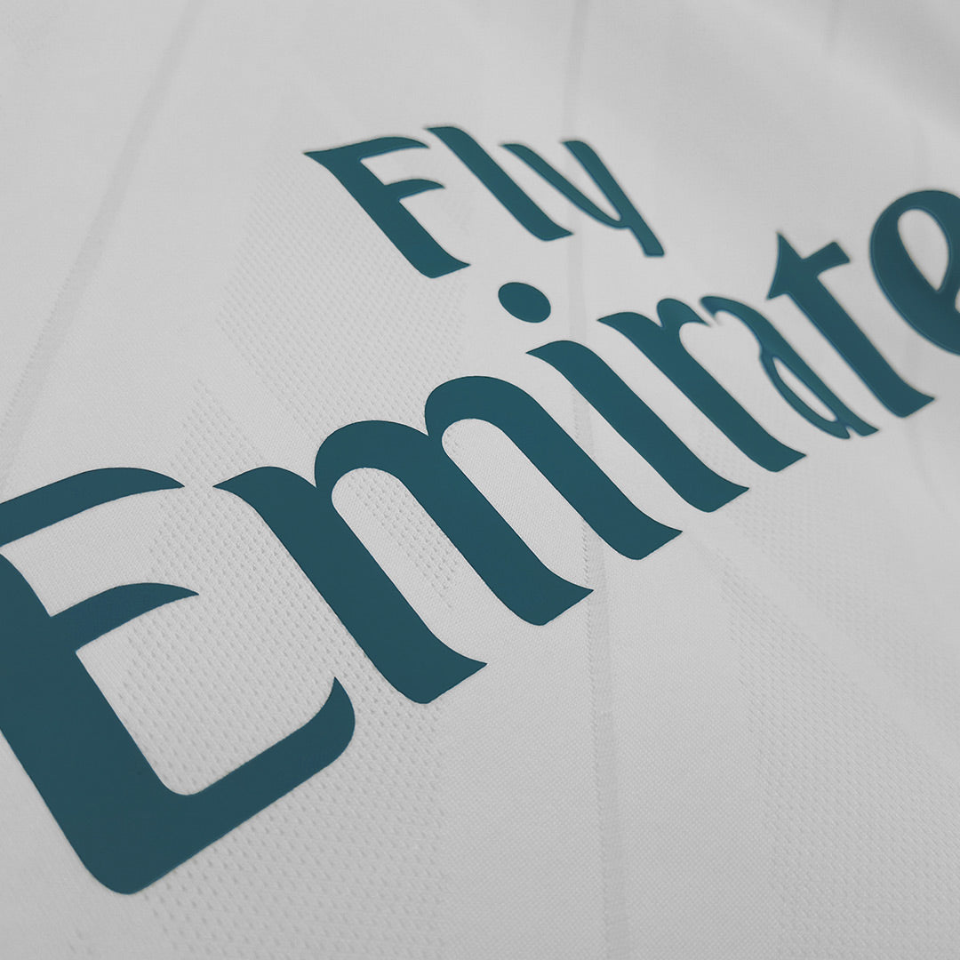 Real Madrid 2017/18 Home Long Sleeve Retro Soccer Jersey