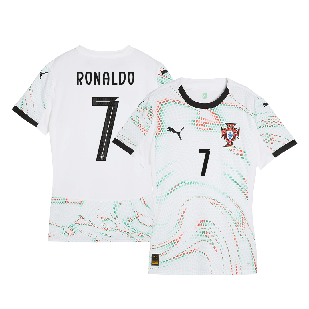 RONALDO #7 Portugal Women's Away Football Jersey 2025 White