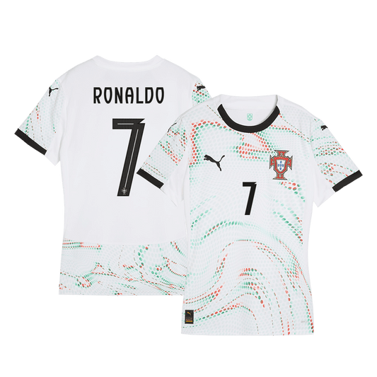 RONALDO #7 Portugal Women's Away Football Jersey 2025 White