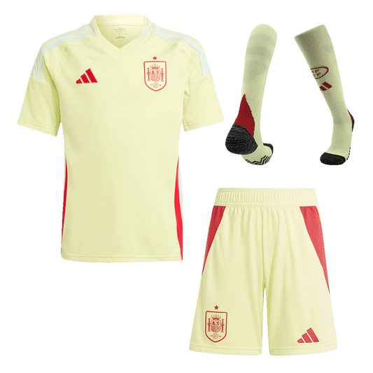 Spain Kid's Away Football Jersey Kit (Jersey+Shorts+Socks) Euro 2024