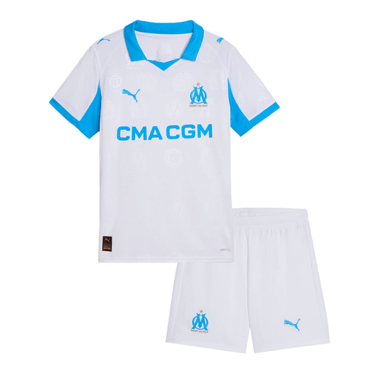 Marseille Kid's Home Kit - Jersey+Shorts 2025/26