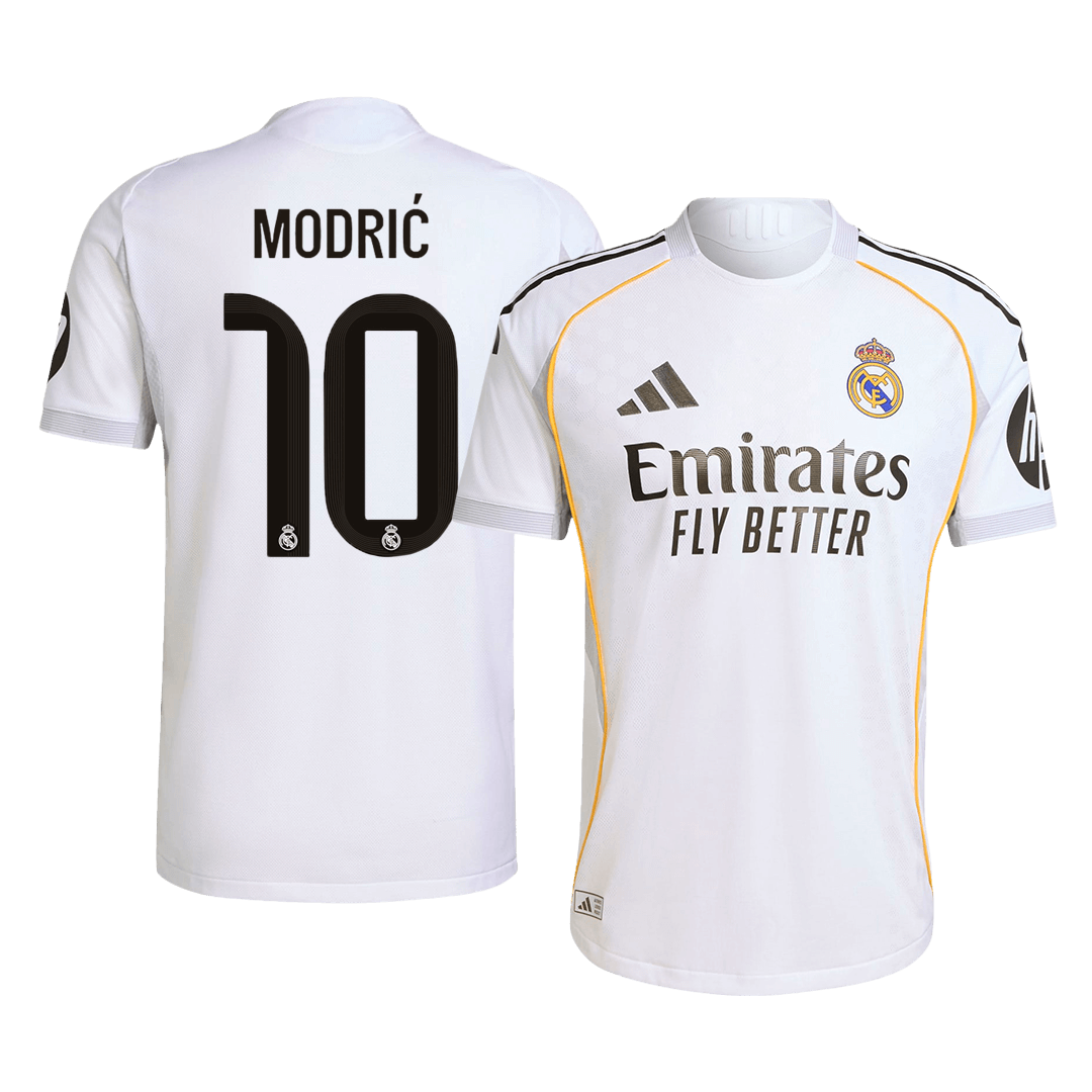 MODRIĆ #10 Real Madrid Home Player Version Soccer Jersey 2025/26 White
